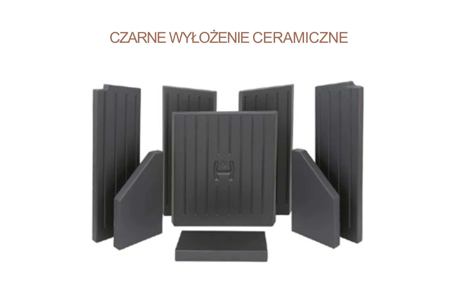 czarne wyłożenie ceramiczne