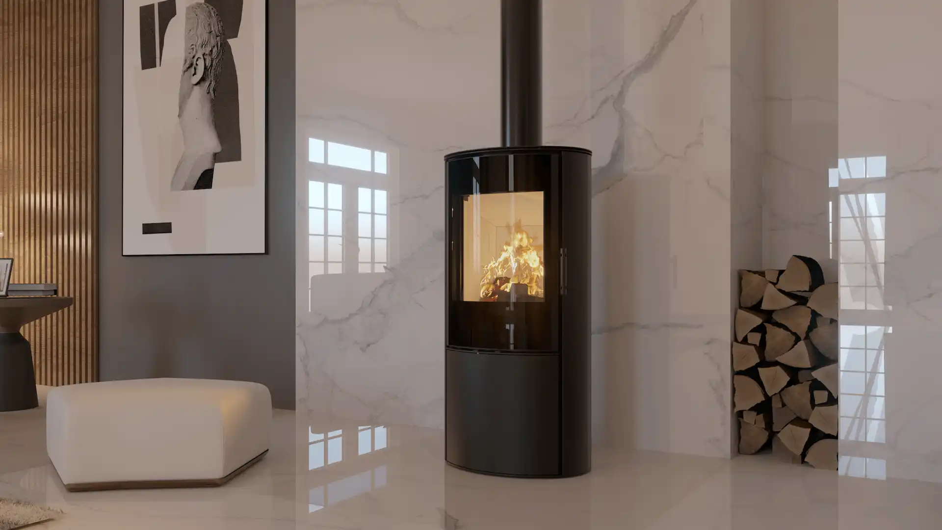 Kominek wolnostojący ELLISSE S