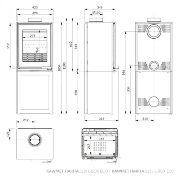 Piec wolnostojący HARITA S15v ECO