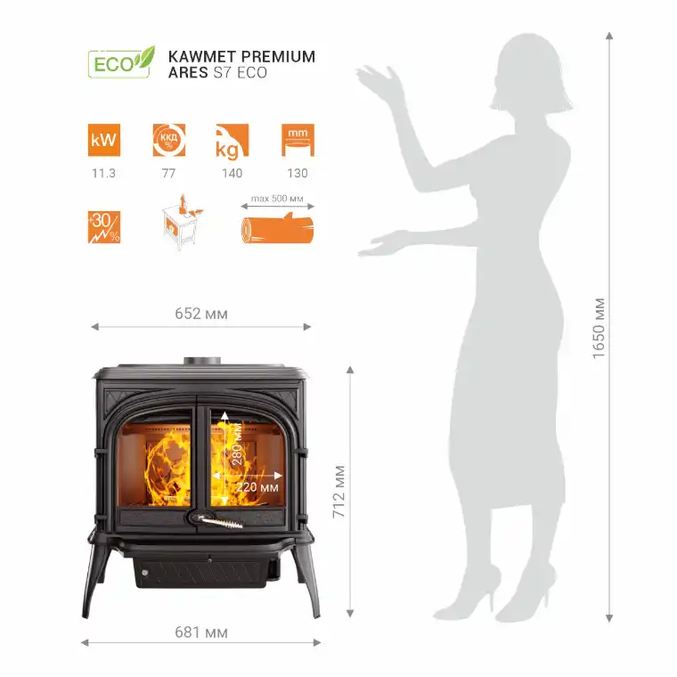 Piec żeliwny SPHINX ARES S7 ECO
