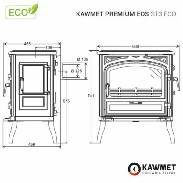 Piec żeliwny EOS S13 ECO