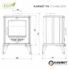 Piec żeliwny KAWMET P8 (7,9 kW) ECO