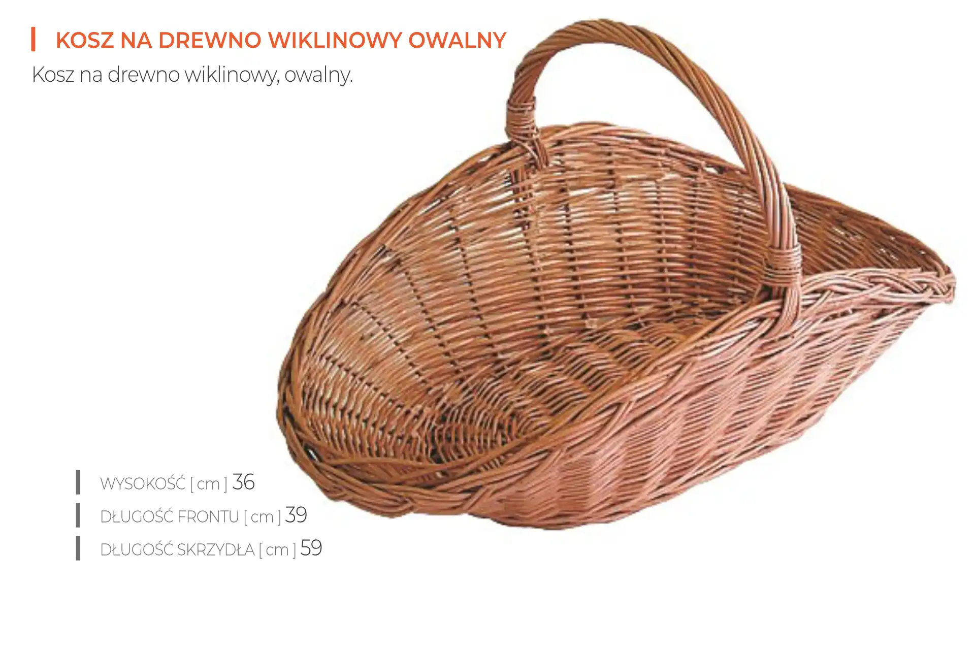Kosz wiklinowy owalny