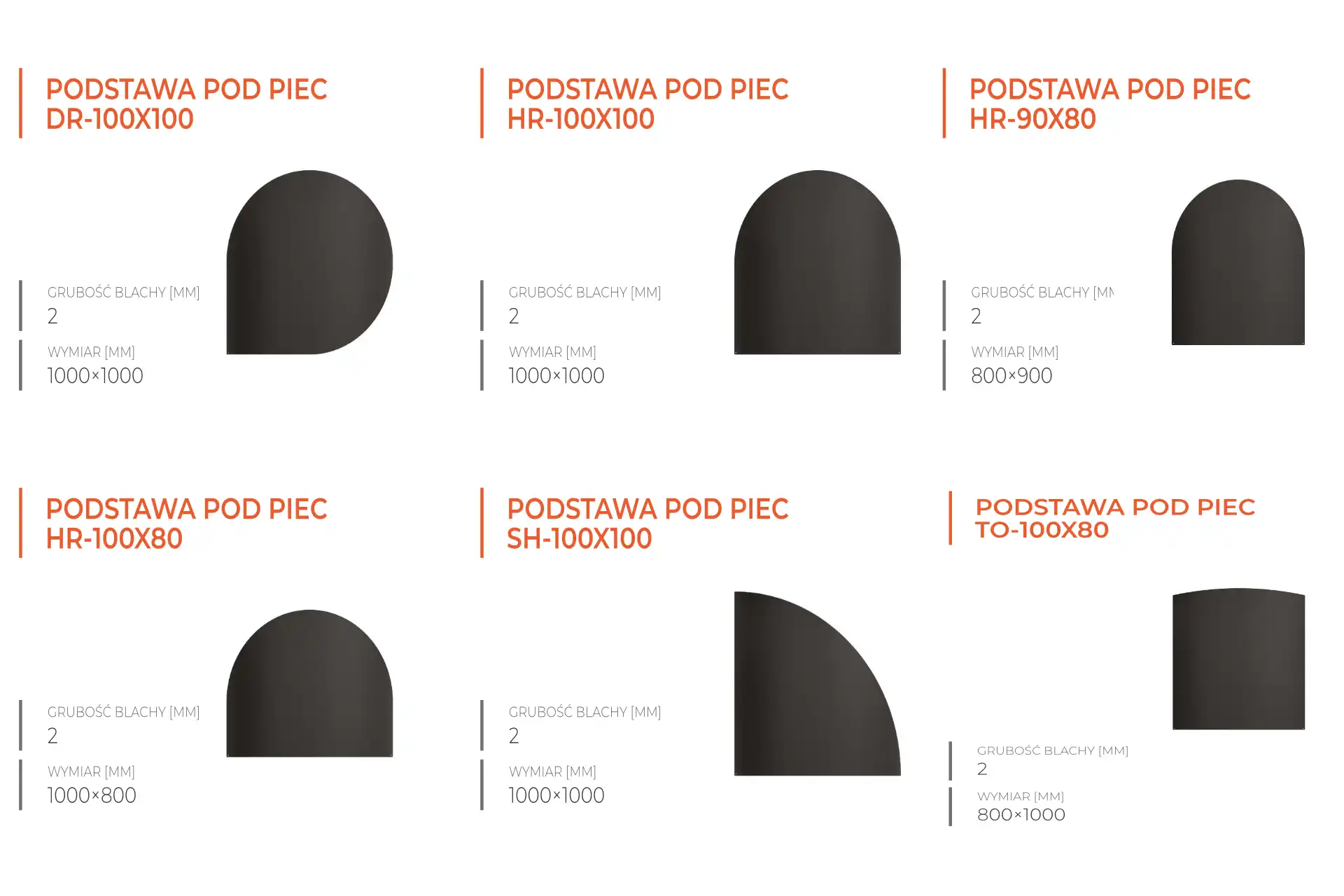 Podstawy pod piec
